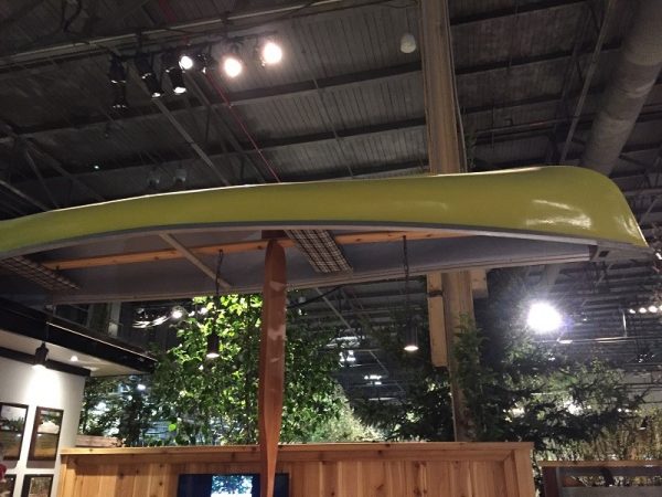 Canada Blooms Garden with Hanging Canoe